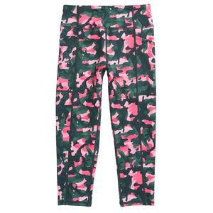 NWT Girls Zella Girl Print Crop Leggings Pink Camo Pants Size M 8-10 $40 H223